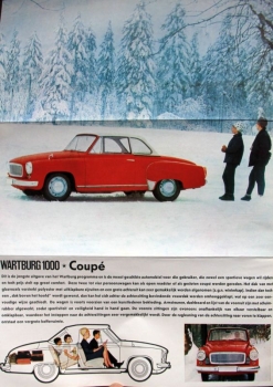 Wartburg 1000 Modellprogramm 1965 "Mit neuem Chassis" Automobilprospekt (6548)